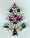 Christmas Tree Pin with Swarovski Rhinestones